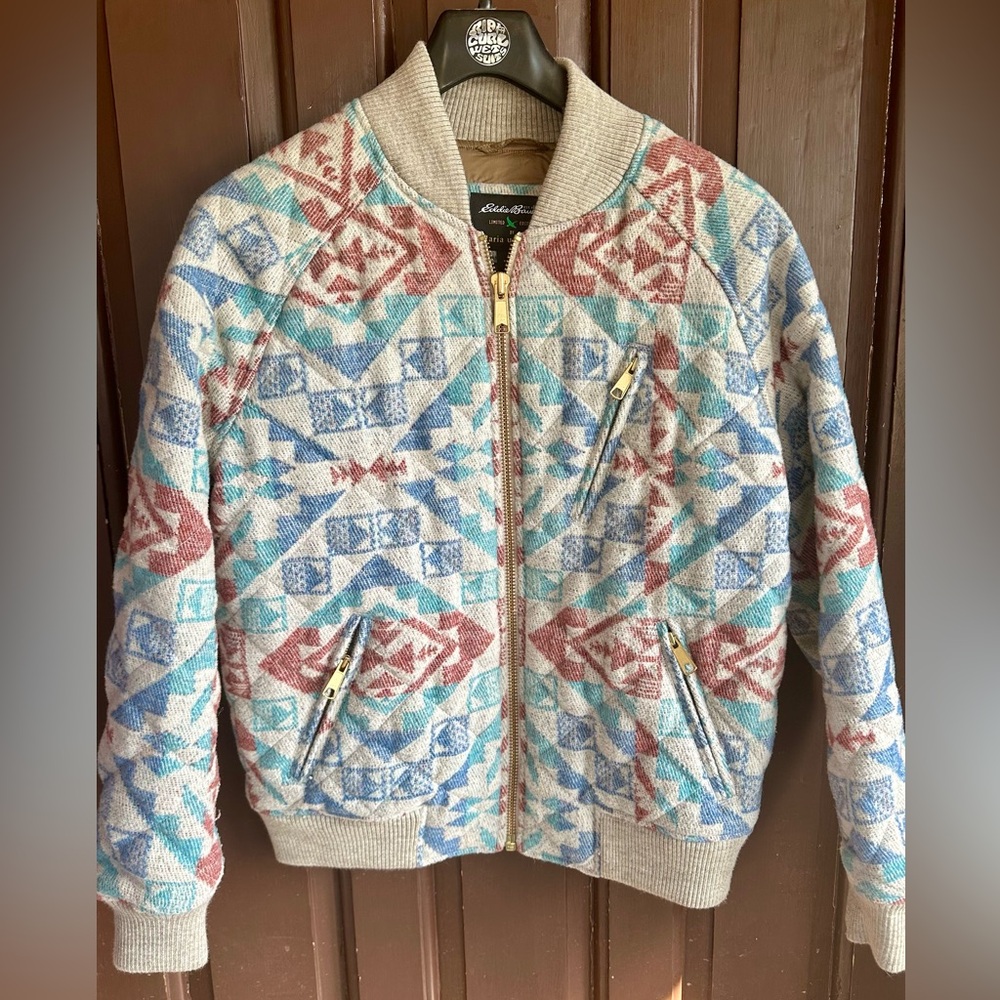 Eddie Bauer Multicolor Patterned Jacket Medium - image 1